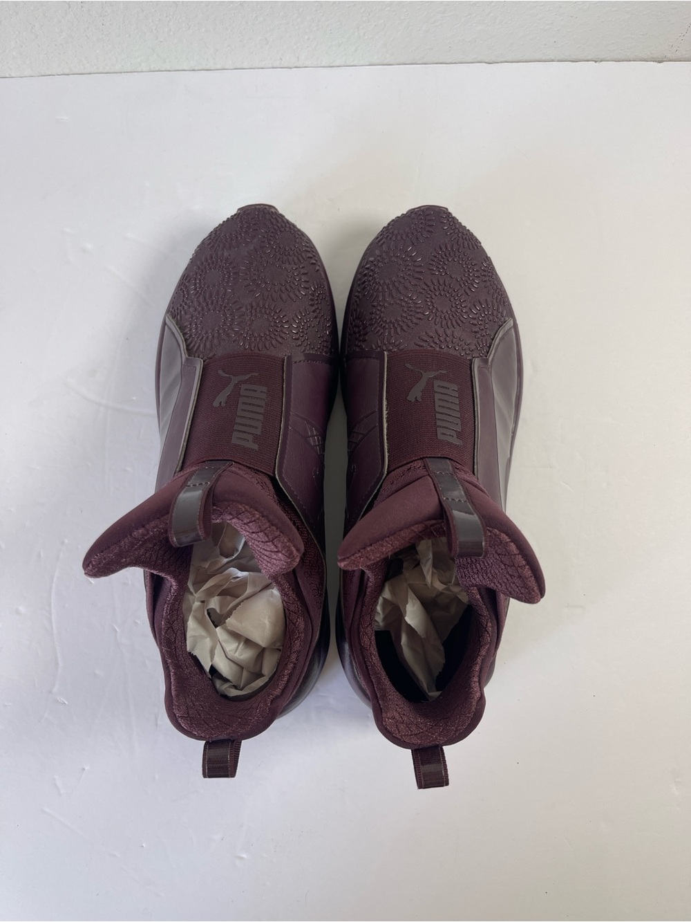 Puma Fierce KRM Kylie Jenner High-Top Slip-On Sneakers “Winetasting” Size 9 US W - Picture 6 of 10